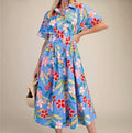 Hawaii Floral Dress- Blue