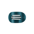Teal With It Small Flat Round Hair Clip