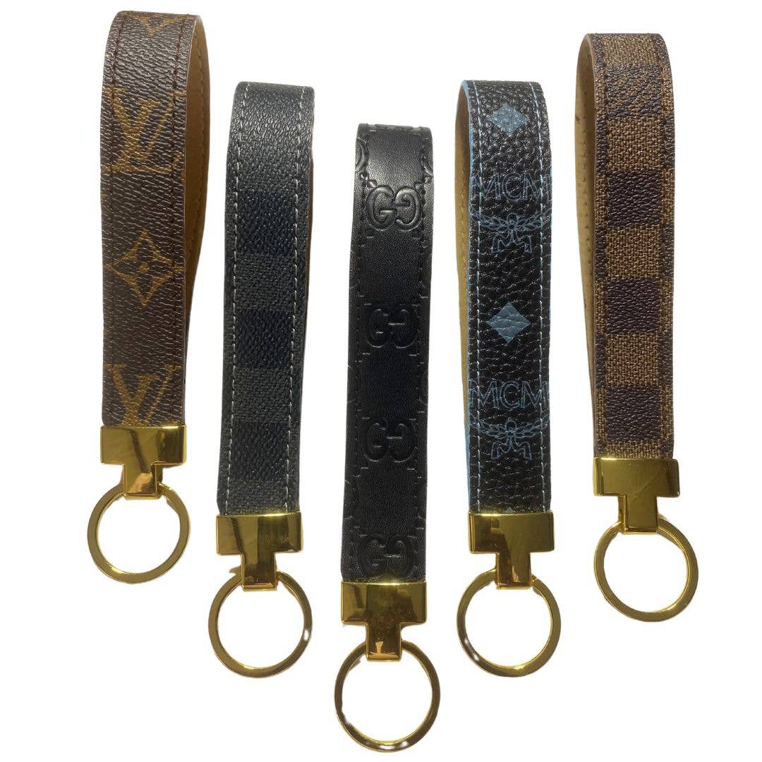 Upcycled LV Key Fob Keychains