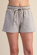 Shorts- Beige & White