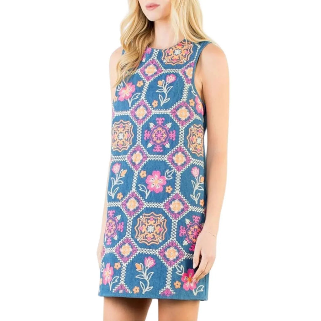 IS Floral Jean Dress