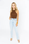 Jada Chocolate Sleeveless Bodysuit
