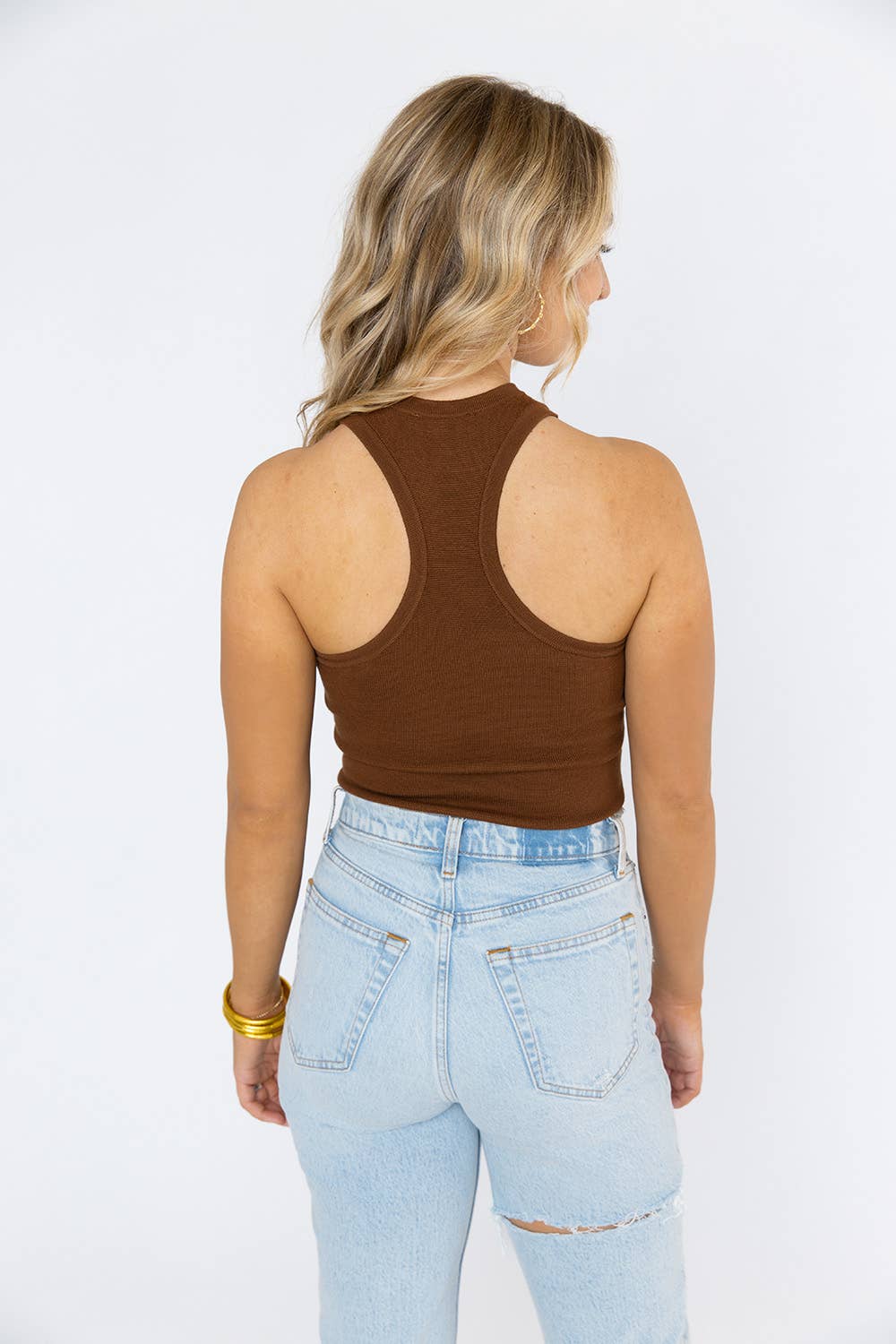 Jada Chocolate Sleeveless Bodysuit