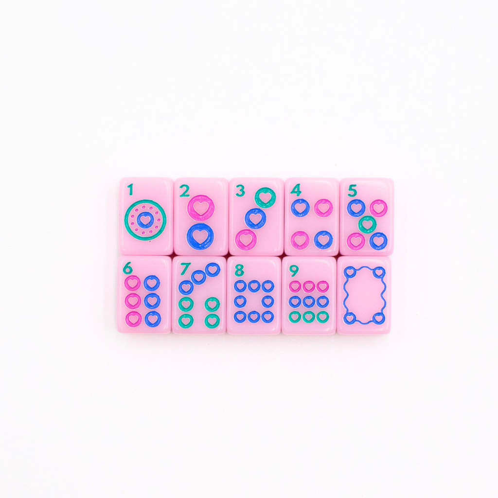 Mini Travel Mahjong Set- Pink