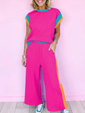 Multicolor Casual Two Piece Set