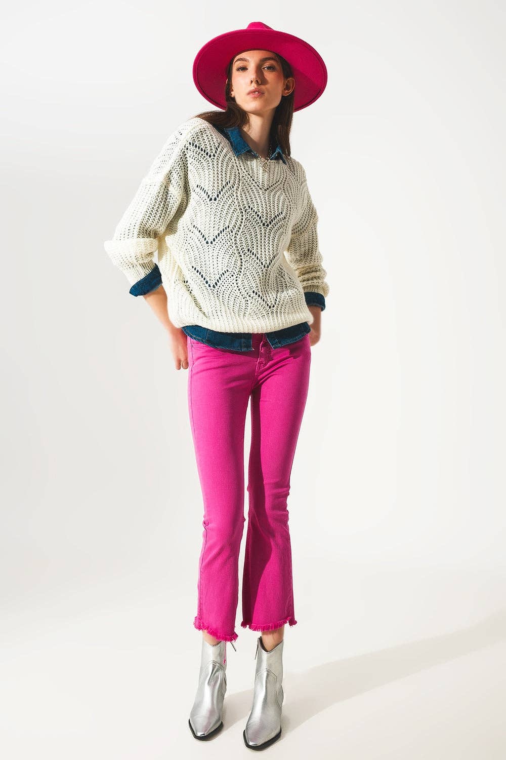 Flare Jeans- Pink
