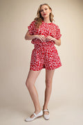 Animal Pattern Pullover & Short Set