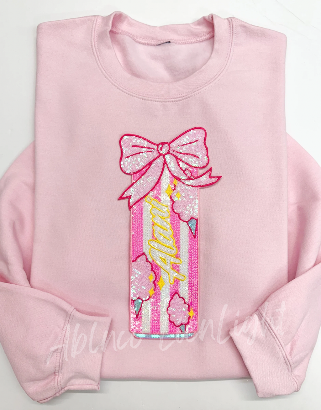 Large Alani Cotton Candy Energy Drink Sequin Patch