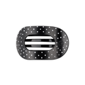 Black Polka Dot Party Medium Flat Round Hair Clip