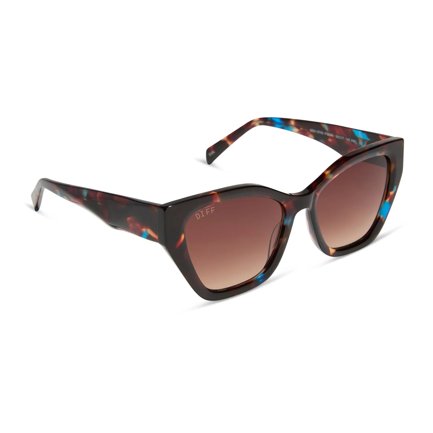 Evie Sunglasses- Confetti Tortoise + Brown