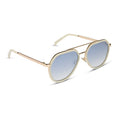 Joey Round Sunglasses- Ivory + Gold + Slate