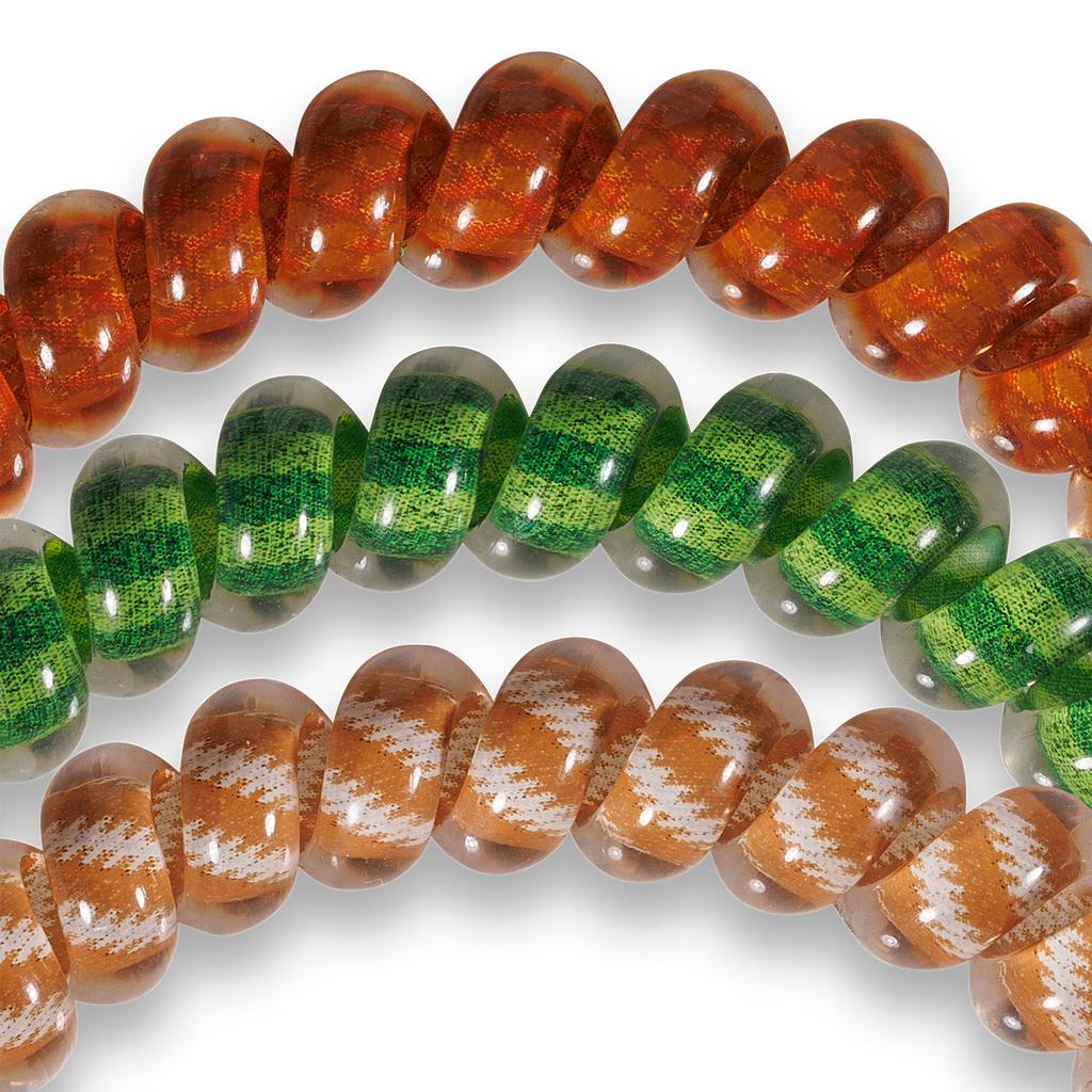 Spiral Hair Coils | Small | Football Hair Ties