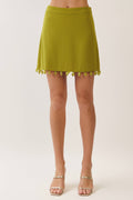 Beaded Mini Skirt- Green