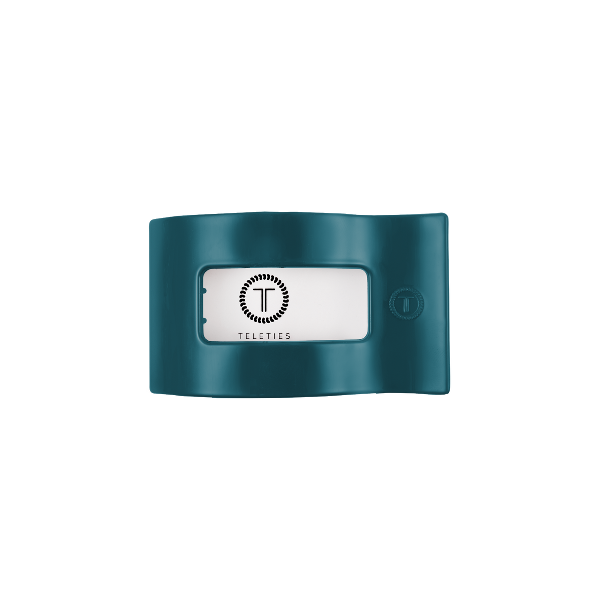 Teal With It Small Flat Rectangle Hair Clip