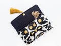 Silk Velvet Ikat Clutch- Leopard