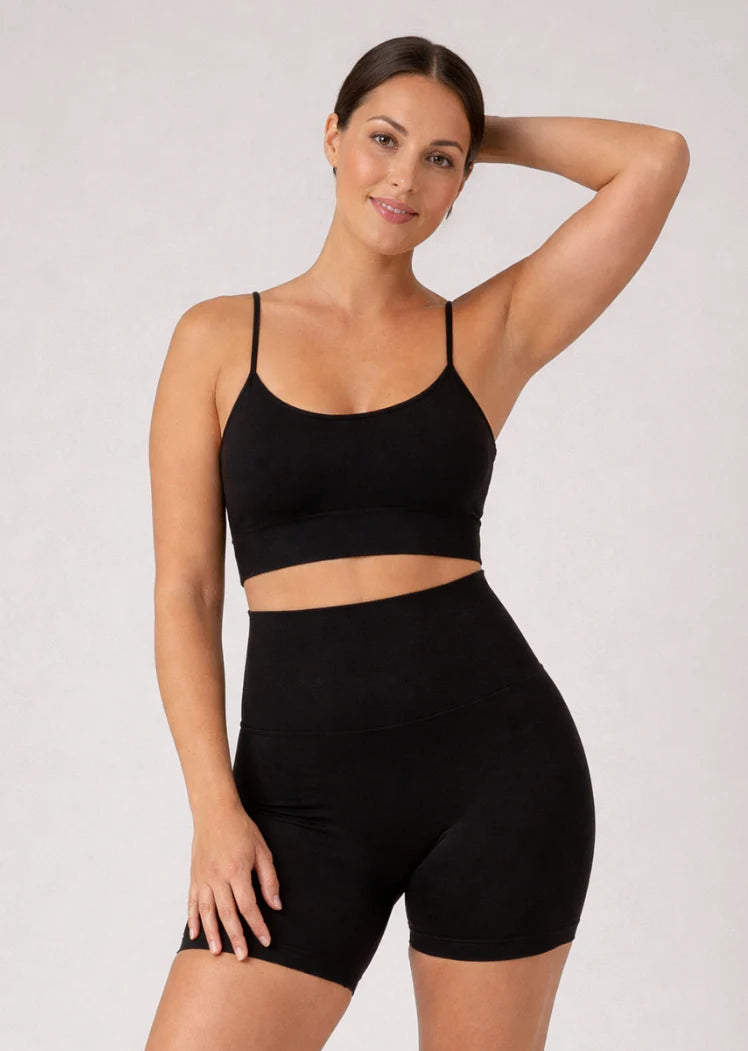 High Waist Curvy Boyshorts- Black