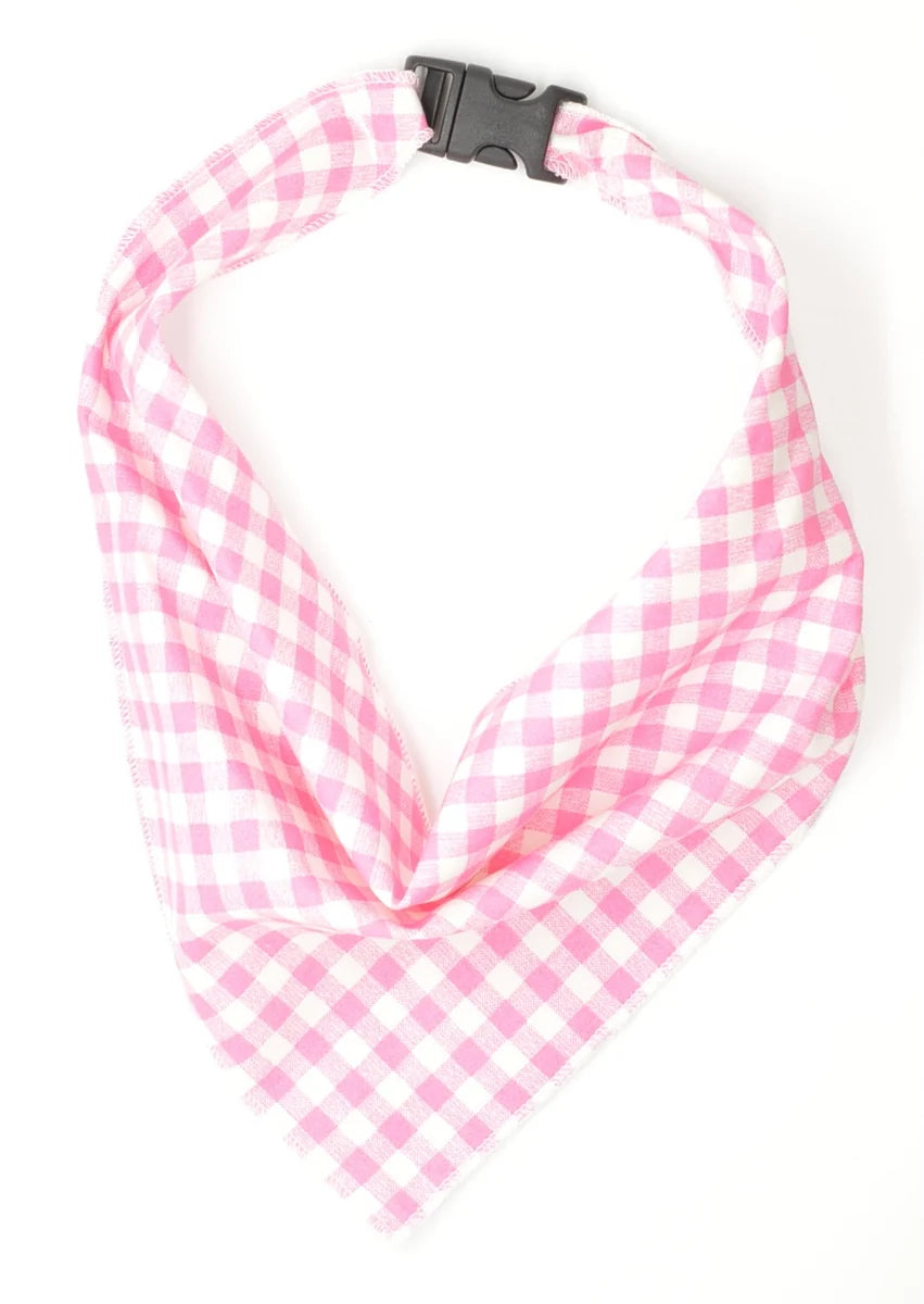 Dog Scarf- Pink Gingham