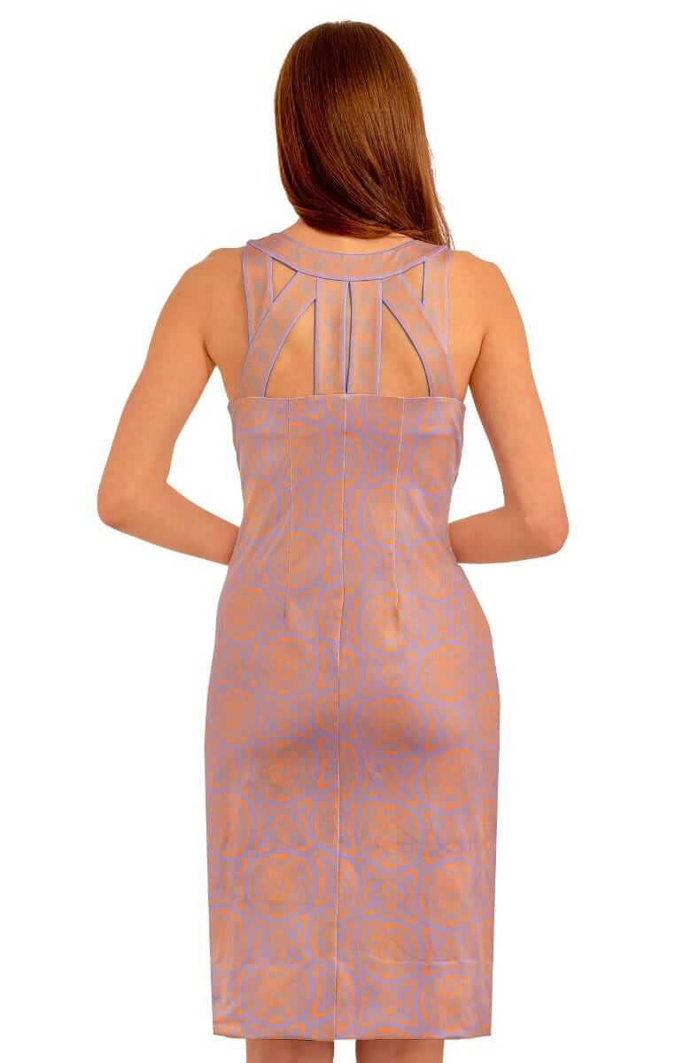Isosceles Dress- Periwink/Orange