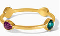 Brushed Gold Multi-Color Crystal Bangle