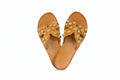Alex Leather- Taupe and Gold Stud