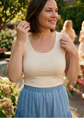 Reversible Regular Tank- Almond