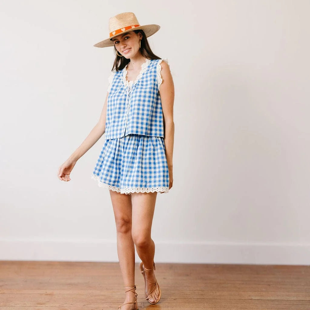 Blue Bay Gingham Willa Short
