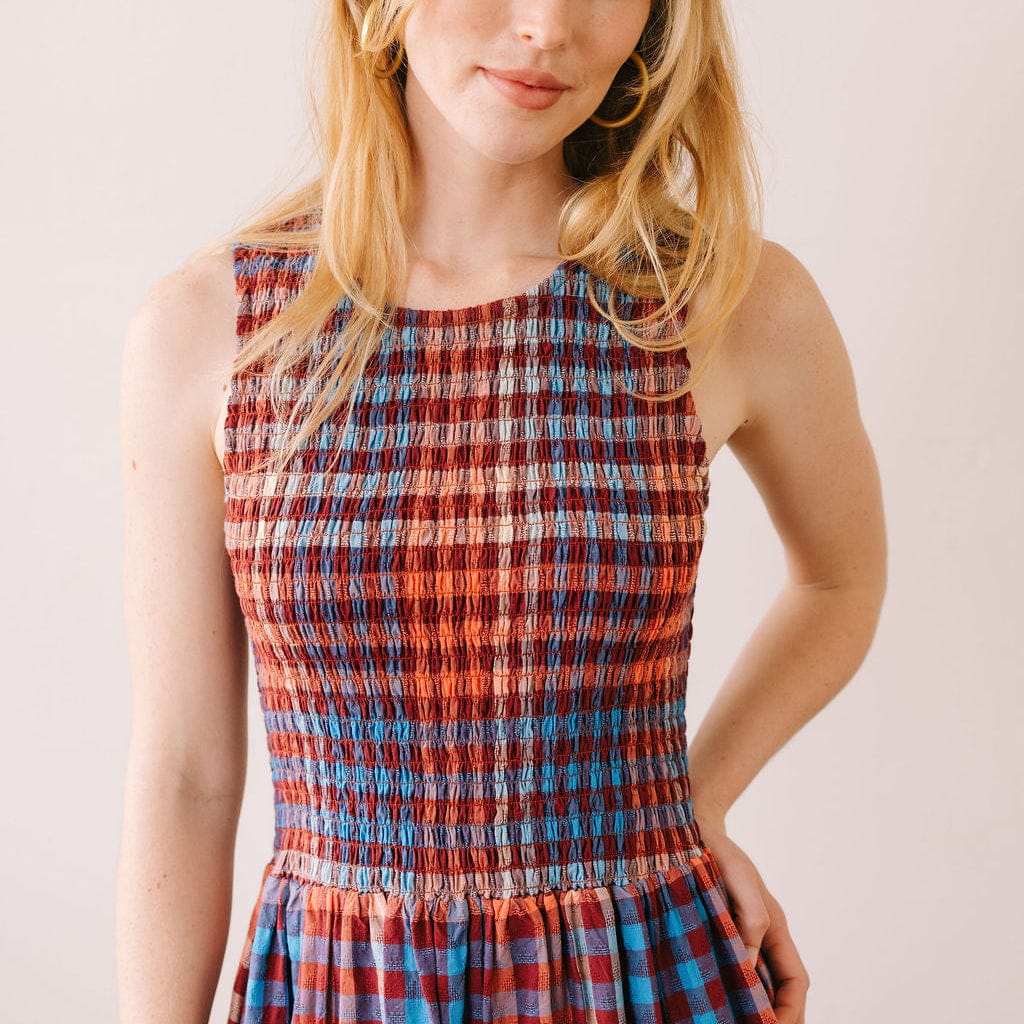 Cabernet Gingham Jane Dress
