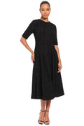 The Tresa Dress in Tinsel Knit- Black